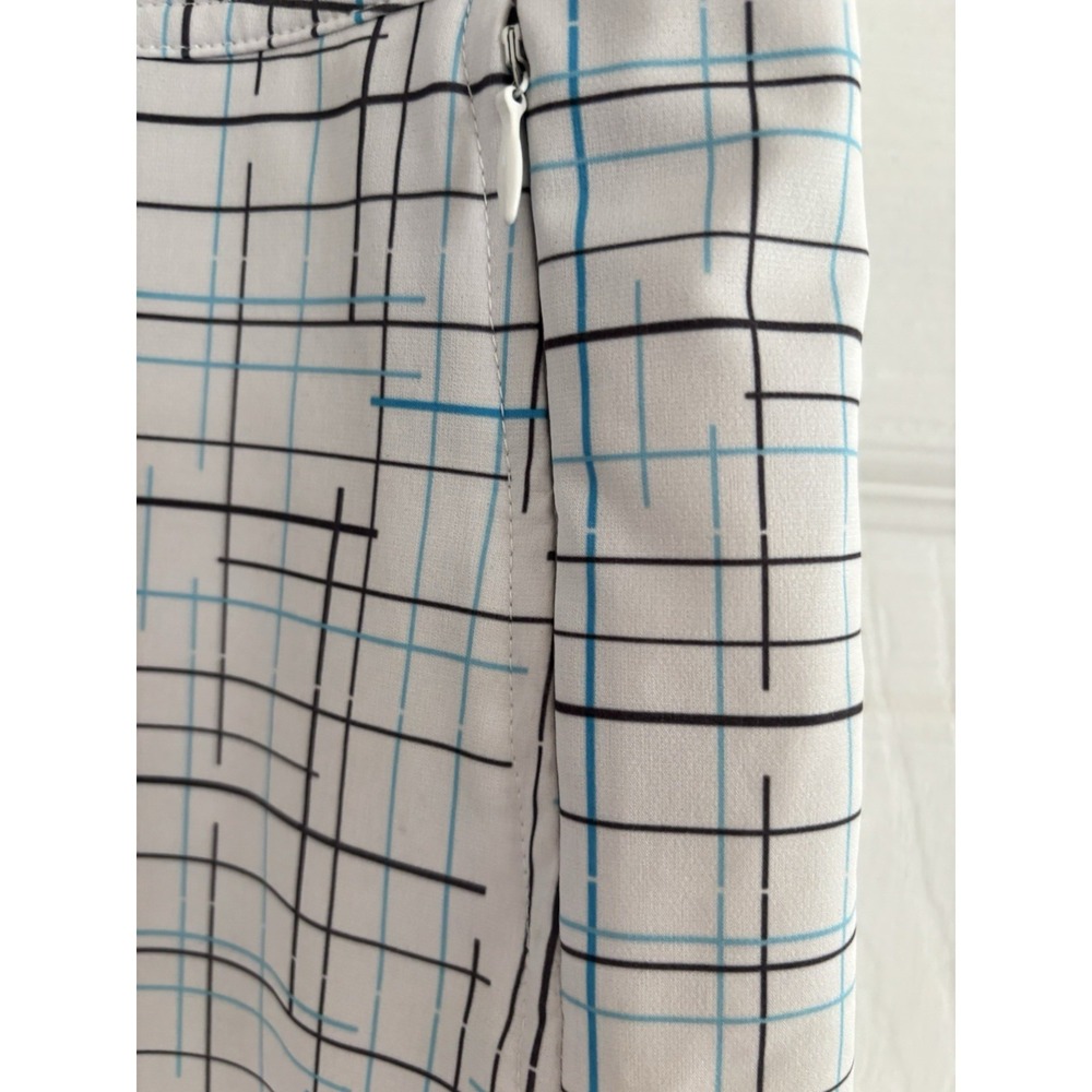 JoFit Women's Size 8 Golf Tennis Skort White Blue & Black Line Print Pattern - Picture 4 of 11